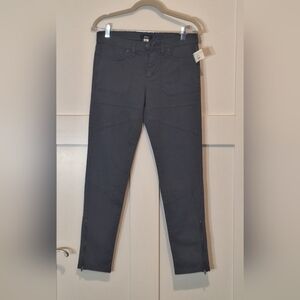 BDG Cargo Style Skinny Pants Midrise Zip Ankles Blue Gray Size 28 Juniors NEW